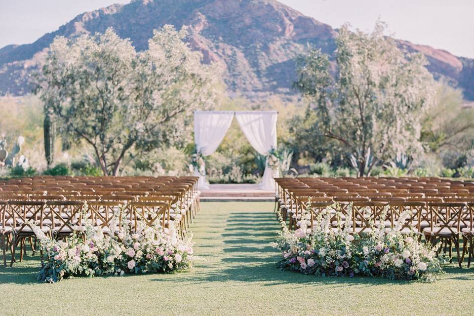 Wedding ceremony area