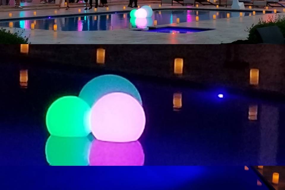 Floating L.E.D. Orbs .