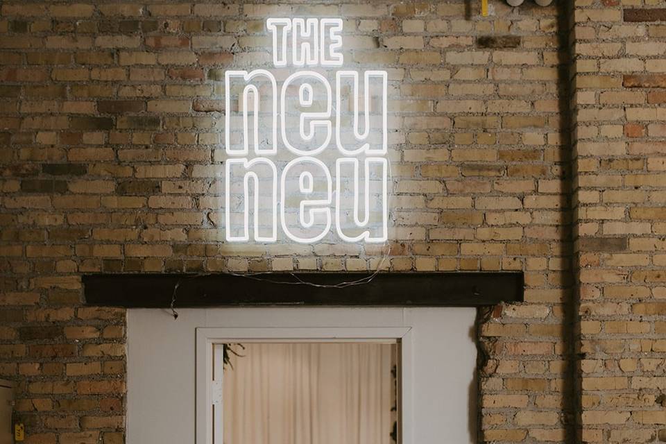 Neon Sign at Entrance