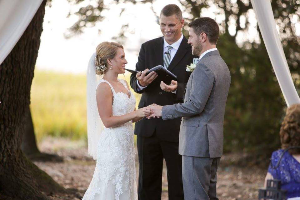 An outdoor wedding