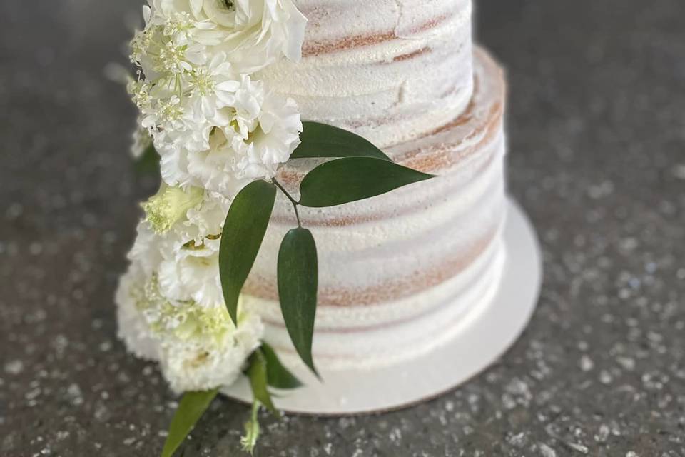 2 tier naked cake