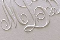 Embossed letters