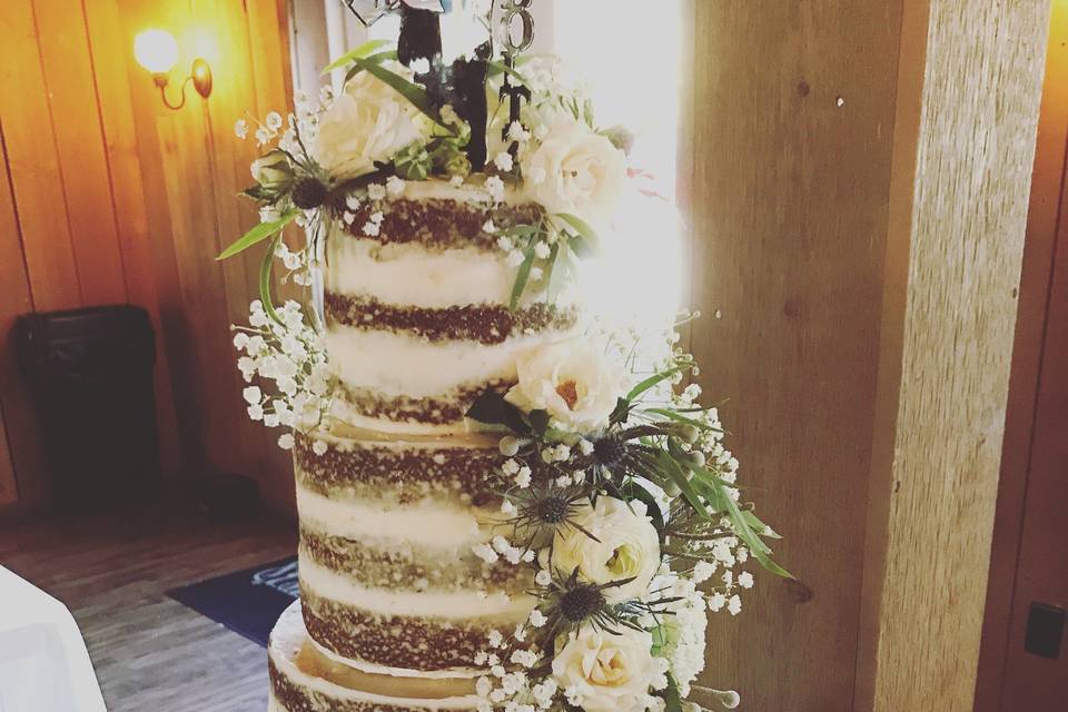 This naked cake was one of my favorites to help set up! It was so romantic and went perfect with the soft, blush tones of the decor.