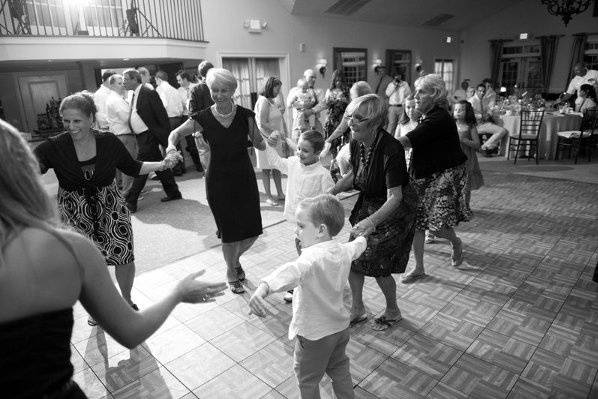 Guests dancing