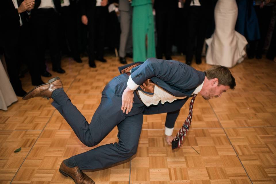 Groom dancing