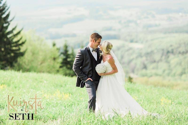 Bride in an open field