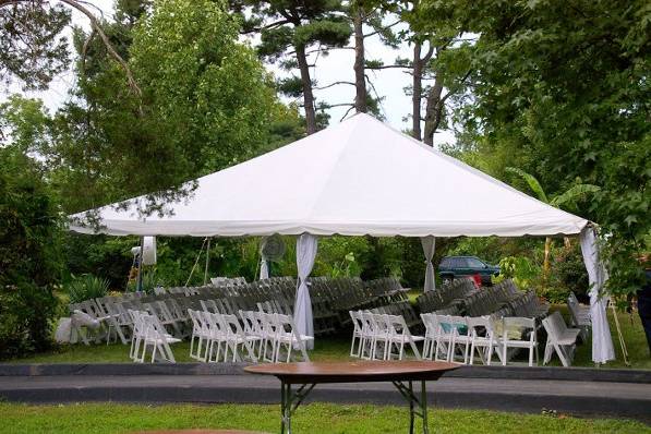 View of the tent