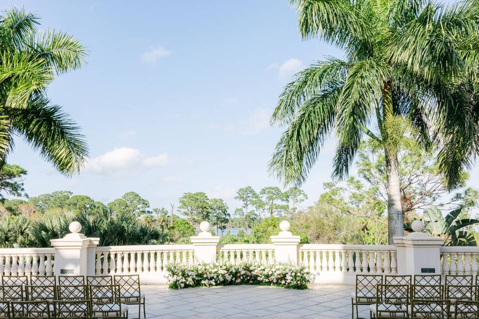 Ceremony under the palms