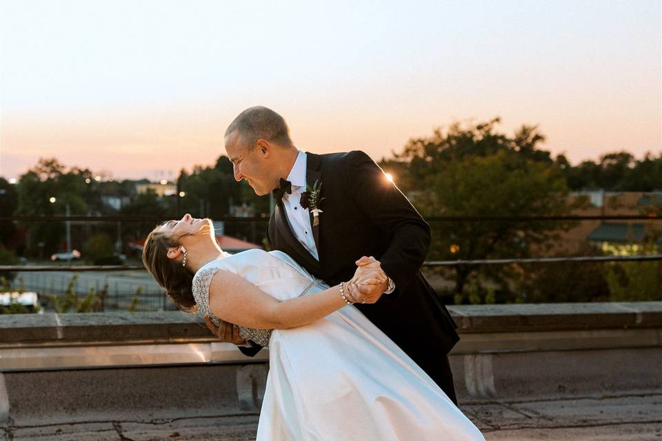 Rooftop first dance
