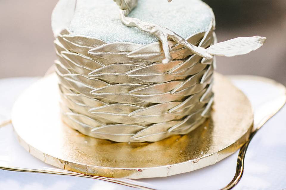 Gold leaf cake