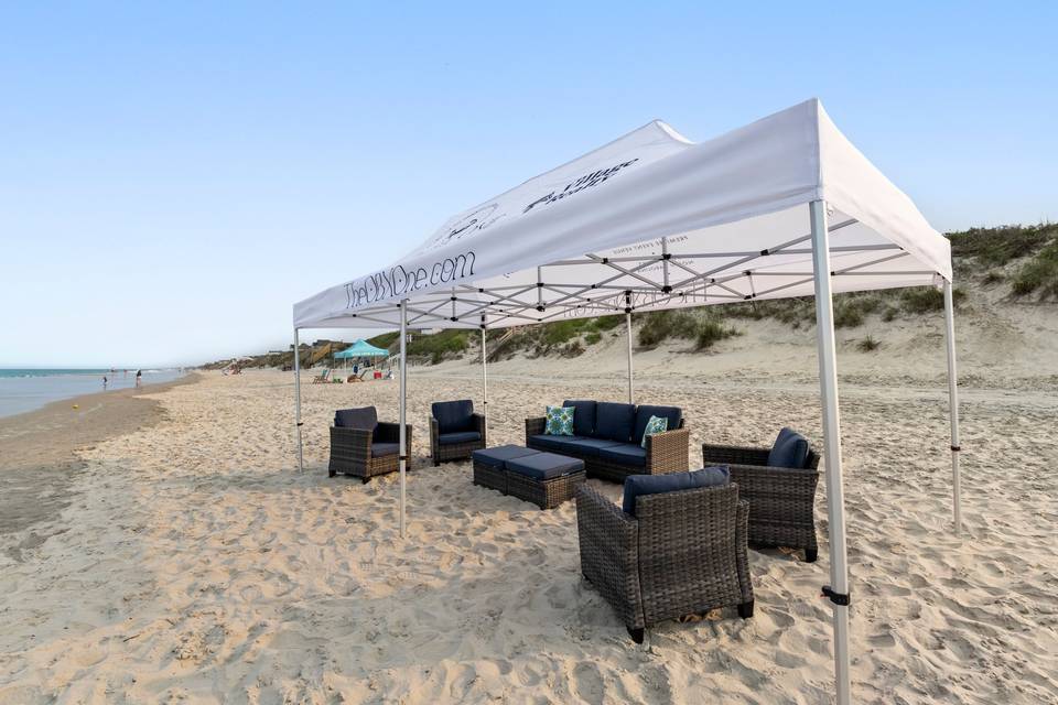 Daily Beach Cabana Setup