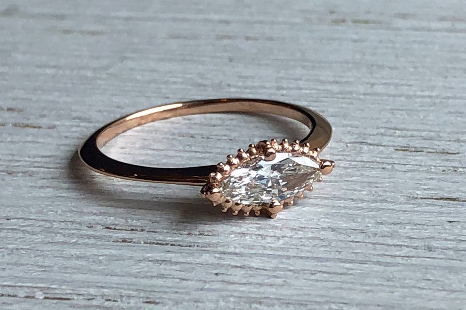 Rose Gold Diamond Engagement