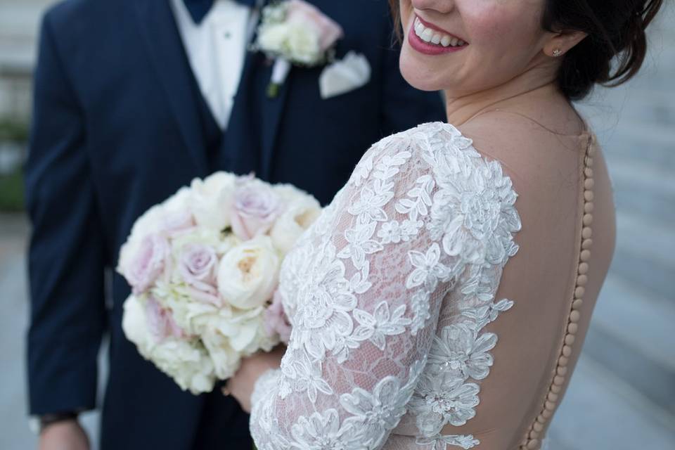 Stunning bridal dress details