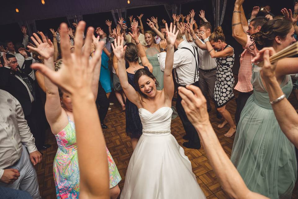 Dance floor with the bride