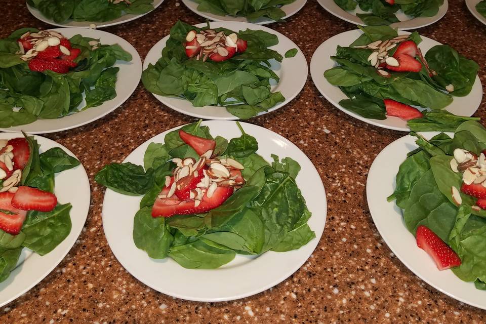 Plated salads