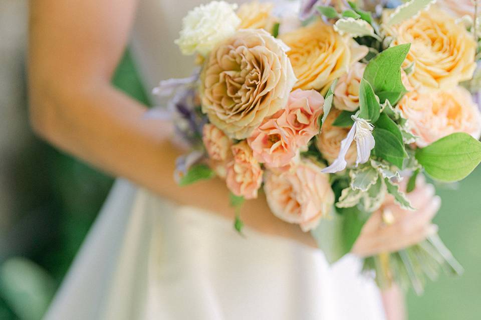 Yellow bridal bouquet