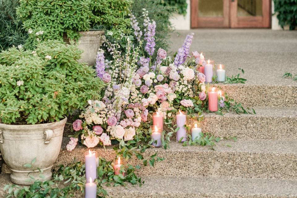 Winery ceremony floral