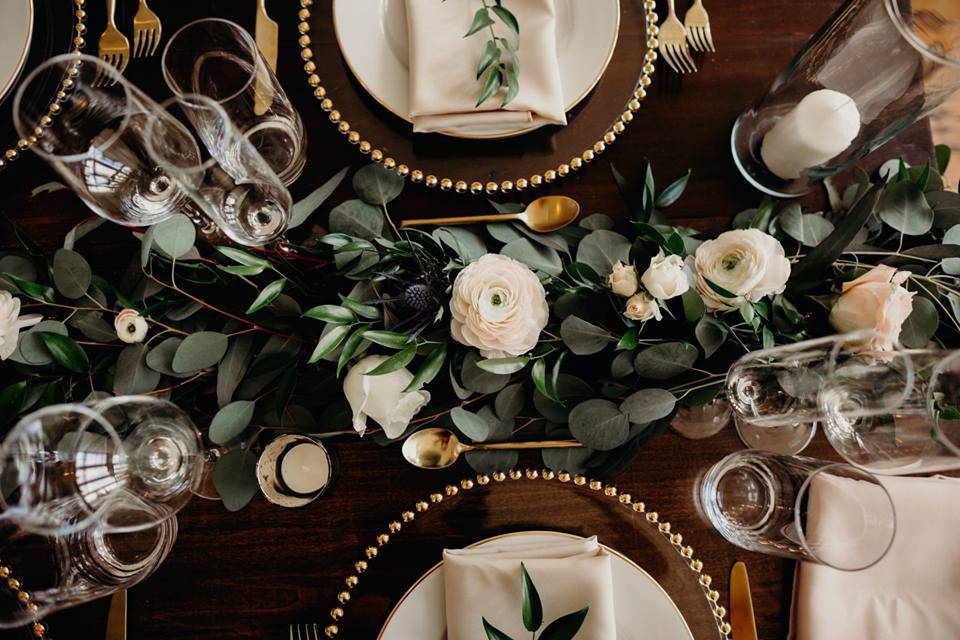 Greenery table decor