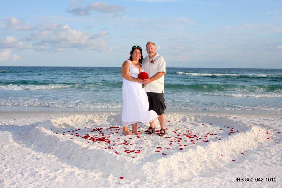 Heart in the Sand package for Destin Weddings