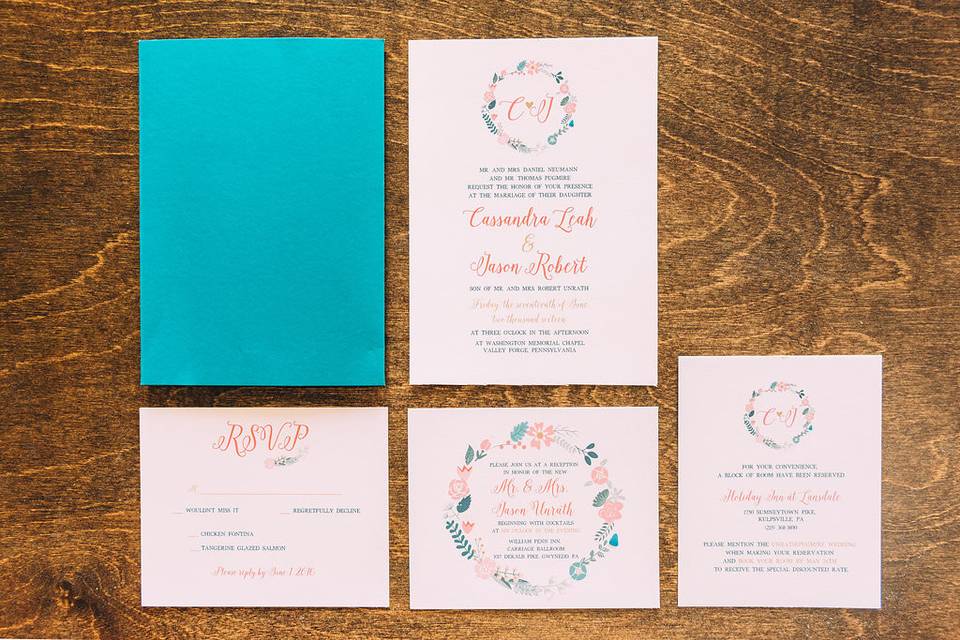 Floral invitation