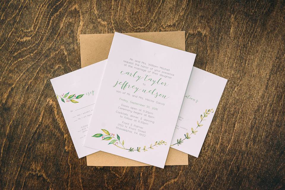 Botanical invitation