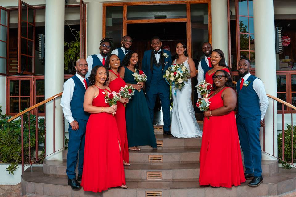 Huge bridal party