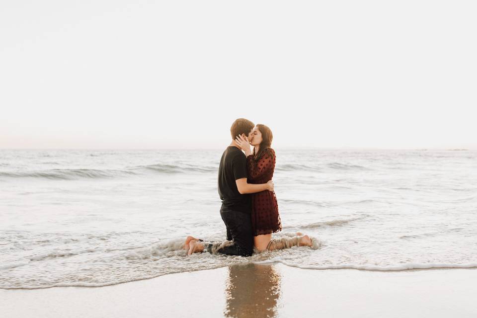 Beach engagement session