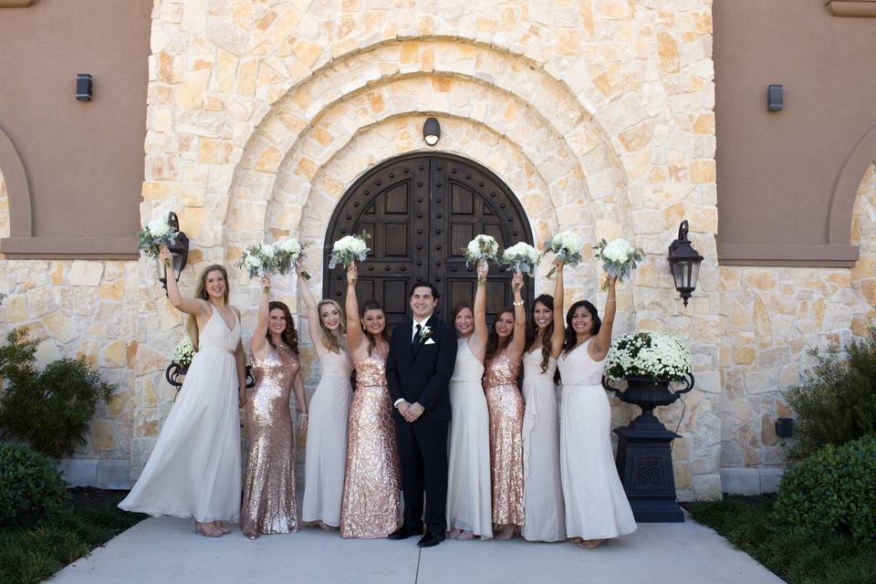 Groom and bridal party