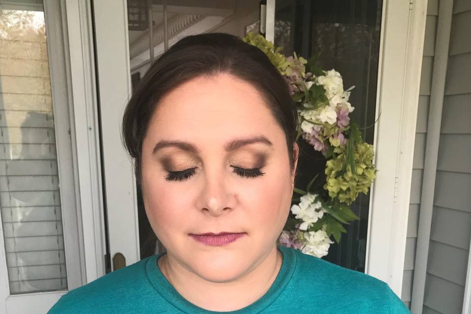 Bridal party shimmer shadow