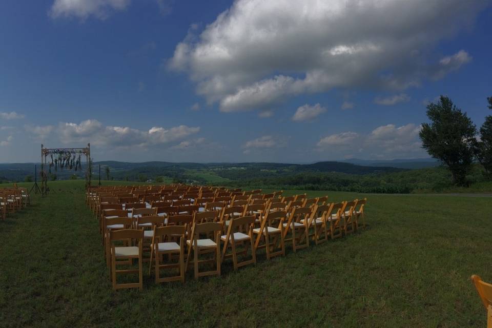 Outdoor wedding ceremony