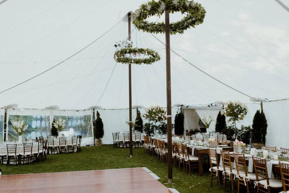 Outdoor wedding ceremony