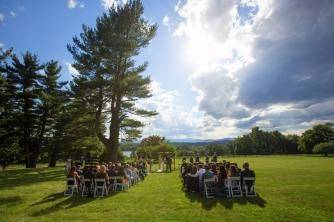 Outdoor wedding ceremony