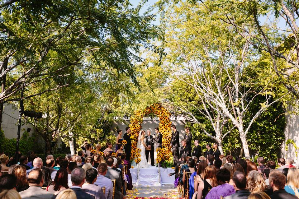 Outdoor wedding ceremony