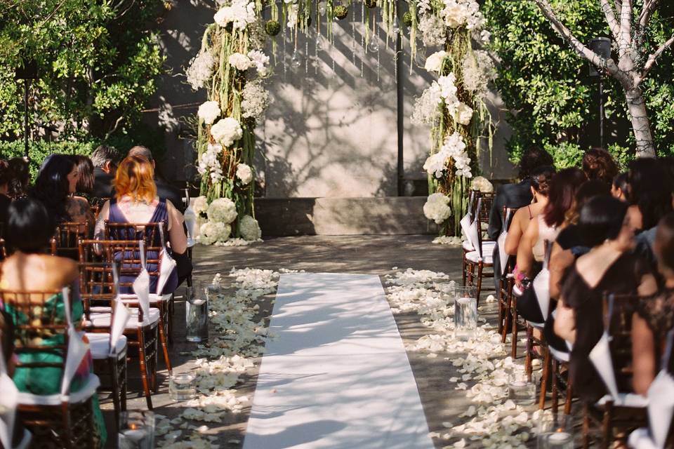 Outdoor wedding ceremony