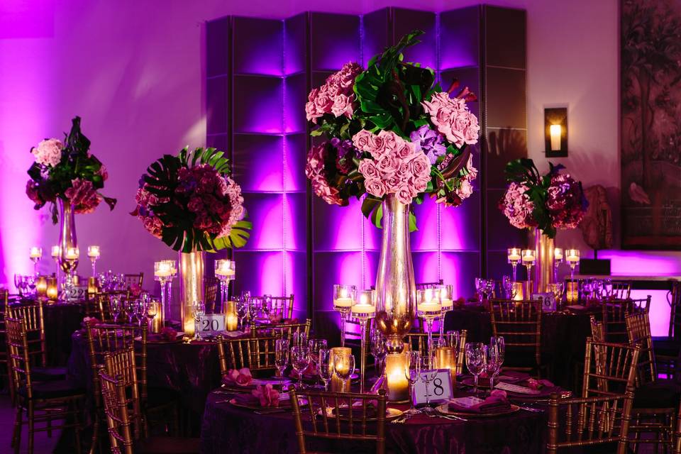 Elegant wedding reception