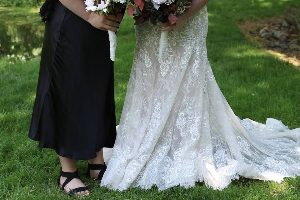 Bride and sister