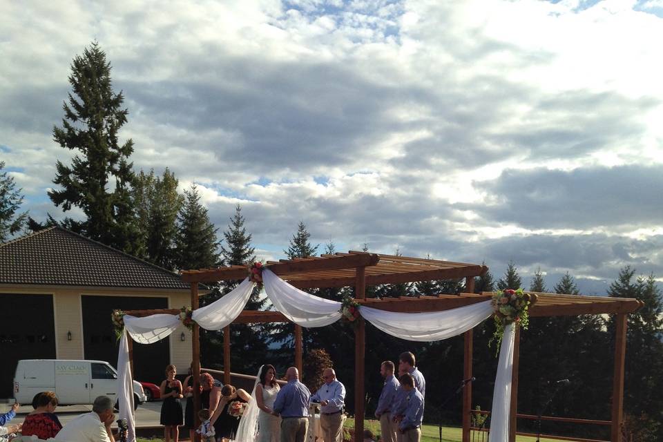 Outdoor wedding ceremony