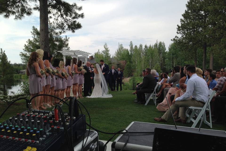 Outdoor wedding ceremony