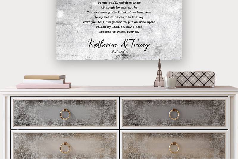 Wedding Reading Metal Plaque