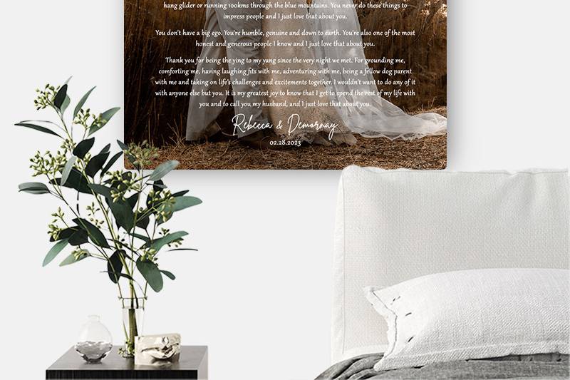Wedding Photo & Vows