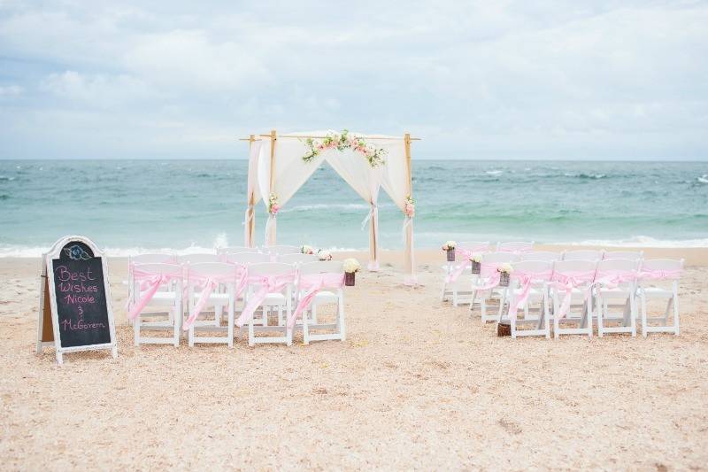 White chair arrangement