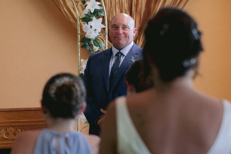 Bride's arrival