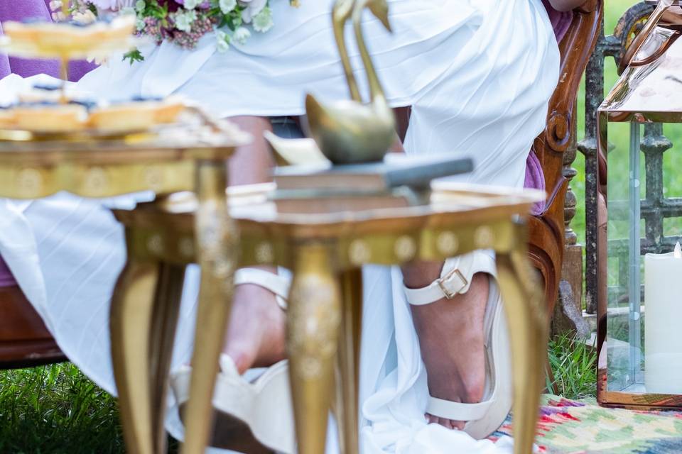 Bride relaxing