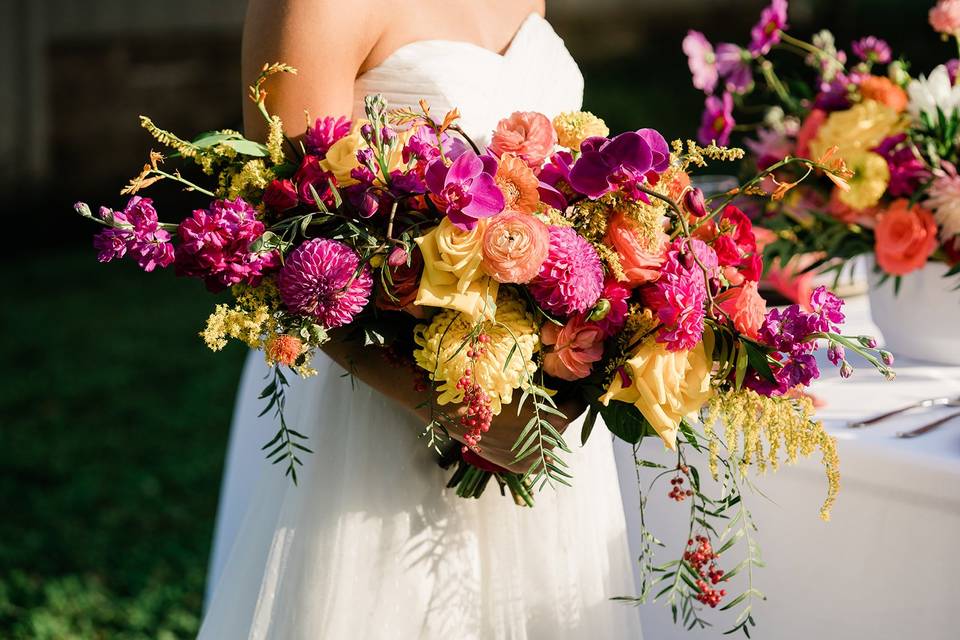 Bright Vibrant Bridal Bouquet