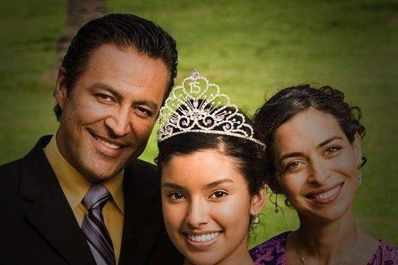 Bride and her parents