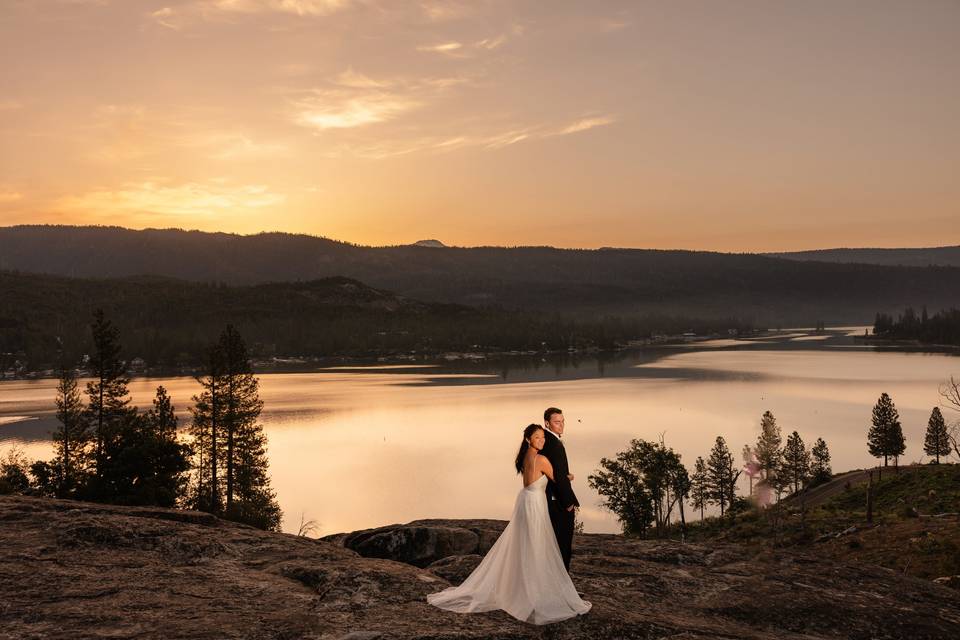 Beautiful couple and view