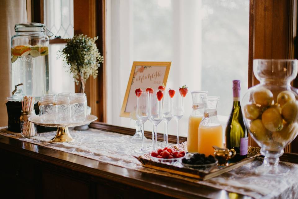 Continental mimosa bar