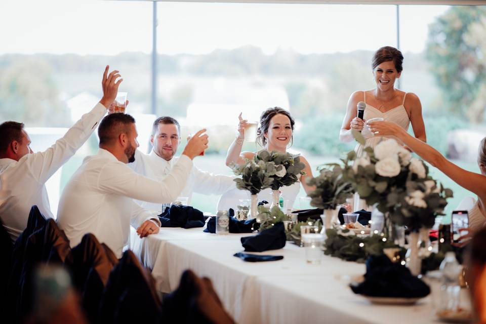 Head table family style