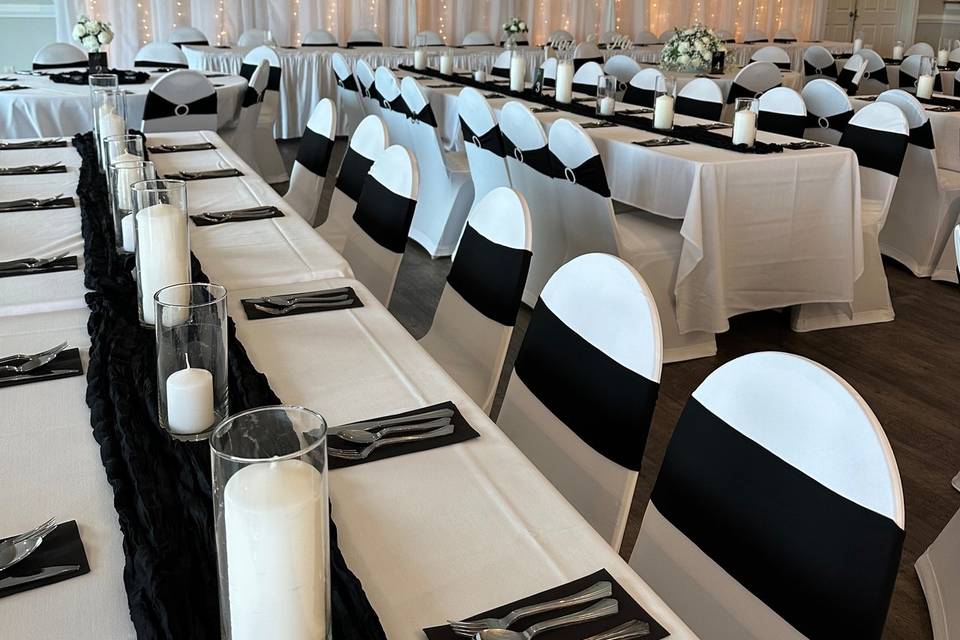 Black tie formal reception