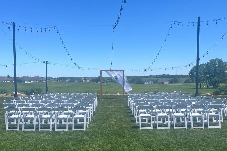 Outdoor ceremony setup
